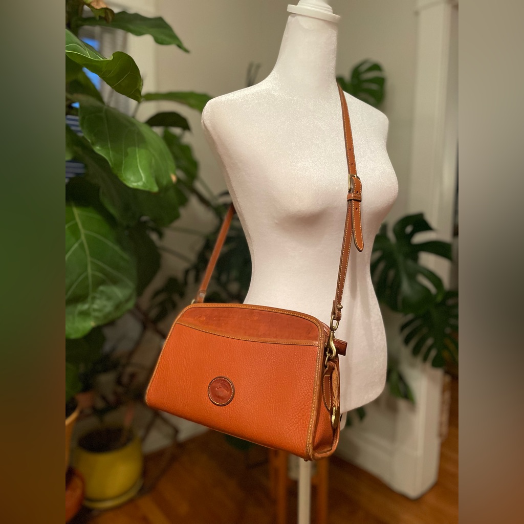 Vintage Dooney & Bourke Tan Leather Crossbody